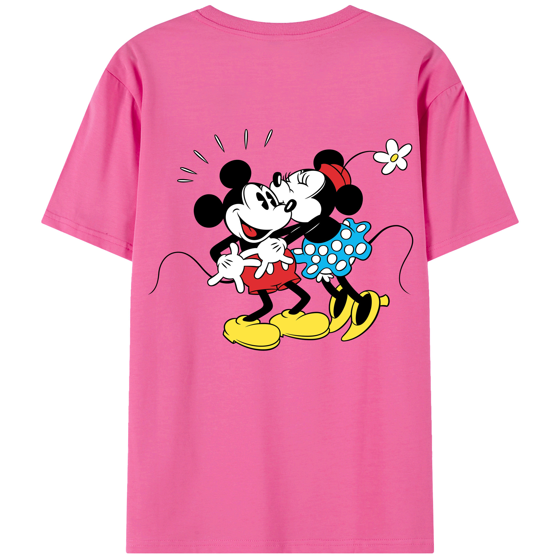 （画像用） ミッキーマウス Mickey Mouse レディース半袖Tシャツ(バックプリント)